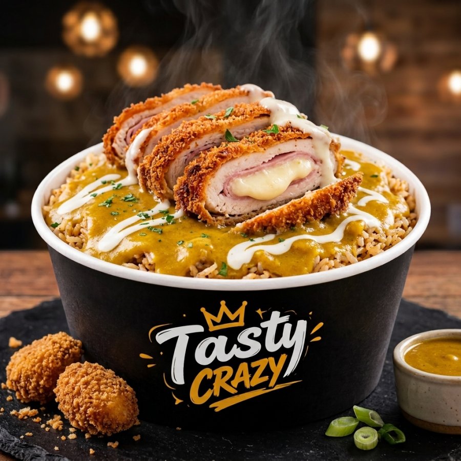 Tasty Crousty cordon bleu Sauce curry